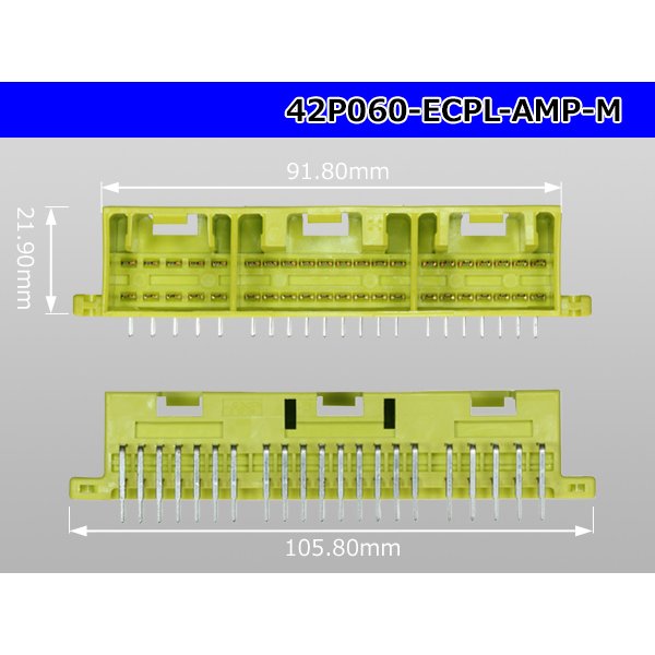 Photo3: ●[Tyco] 060 type ECPL series 42 pole M connector [yellow] /42P060-ECPL-AMP-M