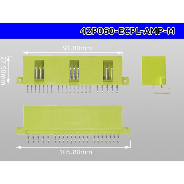 Photo4: ●[Tyco] 060 type ECPL series 42 pole M connector [yellow] /42P060-ECPL-AMP-M