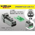Photo1: ●[yazaki] 060 type 62 waterproofing series Z type 2 pole F connector [light gray] (no terminal)/2P060WP-62Z-LGR-F-tr (1)