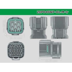 Photo3: ●[sumitomo] 040 type DL [waterproofing] series 20 pole M side connector(no terminals) /20P040WP-DL-M-tr