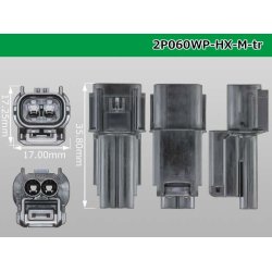 Photo3: ●[sumitomo] 060 type HX waterproofing 2 pole M connector(no terminals) /2P060WP-HX-M-tr