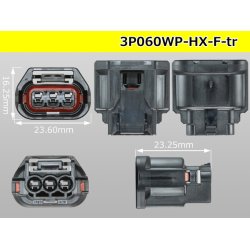 Photo3: ●[sumitomo] 060 type HX waterproofing 3 pole F connector(no terminals) /3P060WP-HX-F-tr