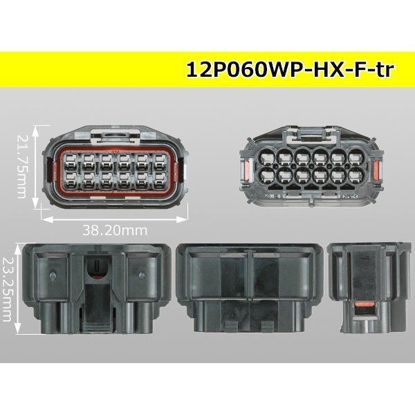 Photo3: ●[sumitomo] 060 type HX waterproofing 12 pole F connector(no terminals) /12P060WP-HX-F-tr