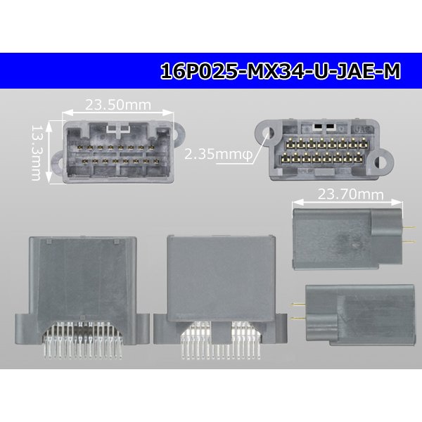 Photo3: ●[JAE] MX34 series 16 pole  M connector (Terminal integrated - Straight pin header type)