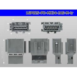 Photo3: ●[JAE] MX34 series 16 pole M Connector only  (No terminal) /16P025-PH-MX34-JAE-M-tr