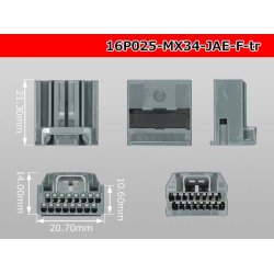 Photo3: ●[JAE] MX34 series 16 pole F Connector only  (No terminal) /16P025-MX34-JAE-F-tr