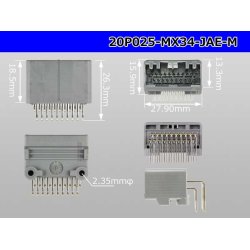 Photo3: ●[JAE] MX34 series 20 pole M connector -M Terminal integrated type - Angle pin header type