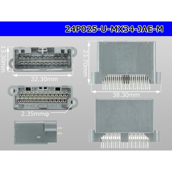 Photo3: ●[JAE] MX34 series 24 pole  M connector (Terminal integrated - Straight pin header type)