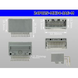 Photo3: ●[JAE] MX34 series 24 pole M connector -M Terminal integrated type - Angle pin header type