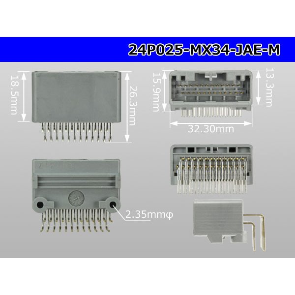 Photo3: ●[JAE] MX34 series 24 pole M connector (Terminal integrated - Angle pin header type)