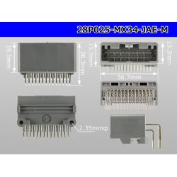 Photo3: ●[JAE] MX34 series 28 pole M connector -M Terminal integrated type - Angle pin header type