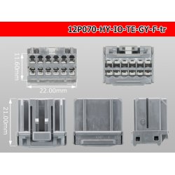 Photo3: ●[TE]070 type 12 pole HY-IO F connector [gray] (no terminals)/12P070-HY-IO-TE-GY-F-tr