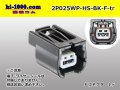 [yazaki]025 type HS waterproofing series 2 pole F connector [black] (no terminals) /2P025WP-HS-BK-F-tr