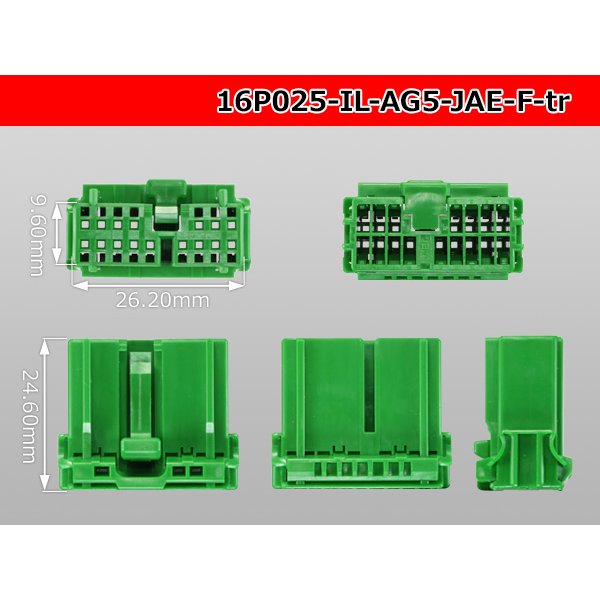 Photo3: ●[JAE] 025 type IL-AG5 series 16 pole F connector (no terminals)