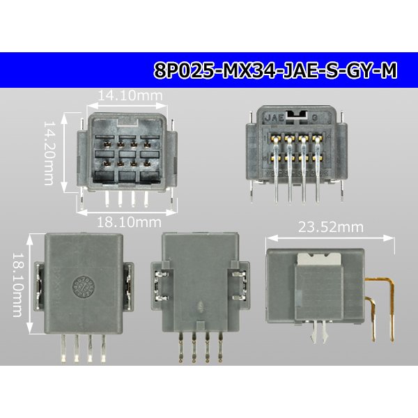 Photo3: ■[JAE] MX34 series 8 pole M connector (Terminal integrated - Angle pin header type)