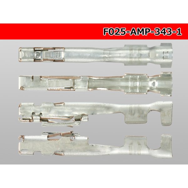 Photo3: [Limited Stock] 025 Tab Size Unsealed Female Terminal - TE 0.64 Series – Pre-crimped 0.3 sq Wire（Blue）