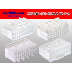 Photo2: ●[TE] 040+070 type ECMLII hybrid 22 pole F connector [white] (no terminals) /22P040-070-ECML2-TE-F-tr