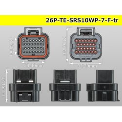 Photo3: ●[TE] SRS series 26 pole waterproofing F connector (no terminals) /26P-TE-SRS10WP-7-F-tr