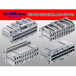 Photo2: ●[TE] 040-070 type ECML hybrid 26 pole F connector [gray] (no terminals) /26P040-070-ECML-AMP-GY-F-tr