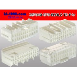 Photo2: ●[TE] 040+070 type ECMLII hybrid 26 pole F connector [white] (no terminals) /26P040-070-ECML2-TE-F-tr