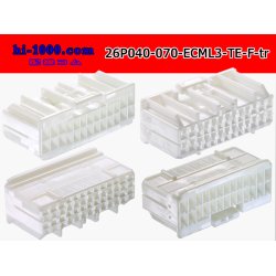 Photo2: ●[TE] 040+070 type ECMLIII hybrid 26 pole F connector [white] (no terminals) /26P040-070-ECML3-TE-F-tr