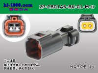 ●[sumiko tec] CB01 series 2 pole waterproofing M connector (no terminals)/2P-CB01A5-BK-01-M-tr