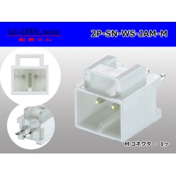 Photo1: ●[JAM] SN series 2 pole M connector (terminal one molding) /2P-SN-WS-JAM-M