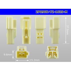 Photo3: ●[yazaki] 090II series 2 pole non-waterproofing M connector (no terminals)/2P090-YZ-1020-M-tr