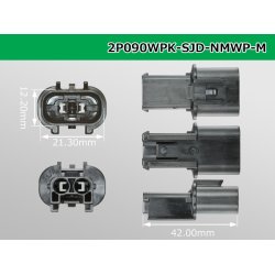 Photo3: ●[furukawa] (former Mitsubishi) NMWP series 2 pole waterproofing M connector（no terminals）/2P090WP-SJD-NMWP-M-tr