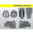 Photo3: ●[sumitomo] 090 type HW waterproofing series 2 pole  F connector [gray]（no terminals）/2P090WP-HW-FS-F-tr (3)