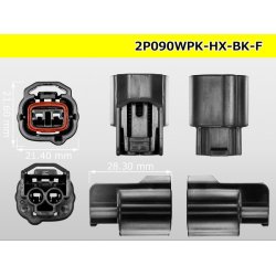 Photo3: ●[sumitomo] 090 type HX waterproofing series 2 pole F connector black (no terminal) /2P090WP-HX-BK-F-tr