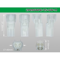Photo3: ●[sumitomo] 090 type TS waterproofing series 2 pole M connector（no terminals）/2P090WP-TS-UW-M-tr