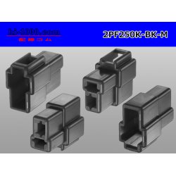 Photo2: ●[yazaki] 250 type 2 pole CN(A) series M connector[black] (no terminals) /2PF250-BK-M-tr