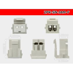 Photo3: ●[JAM] SN series 2 pole F connector (no terminals) /2P-SN-JAM-F-tr