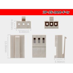 Photo3: ●[JAM] JS series 3 pole F connector (no terminals) /3P-JS-JAM-F-tr