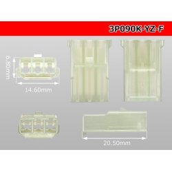 Photo3: ●[yazaki] 090 (2.3) series 3 pole non-waterproofing F connectors (no terminals) /3P090-YZ-F-tr