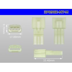 Photo3: ●[yazaki] 090 (2.3) series 3 pole non-waterproofing M connectors (no terminals) /3P090-YZ-M-tr