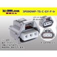 Photo1: ●[sumitomo] 090 type TS waterproofing series 3 pole F connector [one line of side] C type（no terminals）/3P090WP-TS-C-GY-F-tr (1)