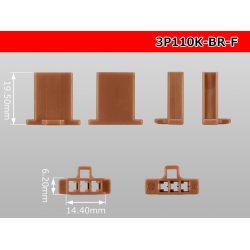 Photo3: ●[sumitomo] 110 type 3 pole F connector[brown] (no terminals) /3P110-BR-F-tr