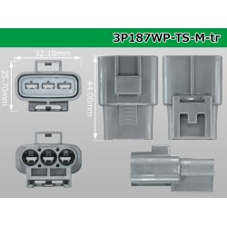 Photo3: ●[sumitomo] 187 type 3 pole TS waterproofing M connector (no terminal)/3P187WP-TS-M-tr 