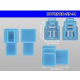 Photo3: ●[yazaki] 250 type 3 pole CN(A) series M connector[sky blue] (no terminals) /3PF250-SB-M-tr (3)