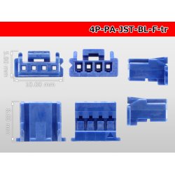 Photo3: ●[JST]PA series 4 pole F connector [blue] (no terminals) /4P-PA-JST-BL-F-tr