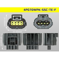 Photo3: ●[TE] 070 Type SUPERSEAL Conectors Series waterproofing 4 pole F connector (No terminals) /4P070WP-SSC-TE-F-tr