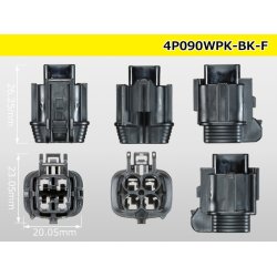 Photo3: ●[sumitomo]090 type RS waterproofing series 4 pole  F connector [black] (no terminals)/4P090WP-RS-BK-F-tr