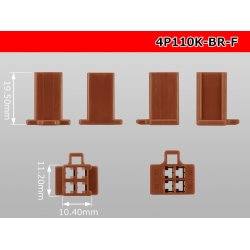 Photo3: ●[sumitomo] 110 type 4 pole F connector[brown] (no terminals) /4P110-BR-F-tr