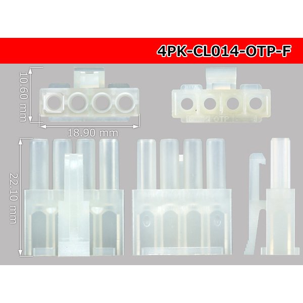Photo3: ●[sumiko] CL series 4 pole F connector (no terminals) /4P-CL014-OTP-F-tr