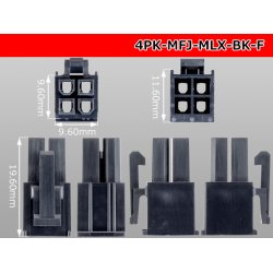 Photo2: ●[Molex] Mini-Fit Jr series 4 pole [two lines] female connector [black] (no terminal)/4P-MFJ-MLX-BK-F-tr 