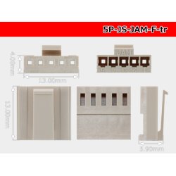 Photo3: ●[JAM] JS series 5 pole F connector (no terminals) /5P-JS-JAM-F-tr