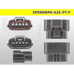 Photo3: ●[sumitomo] 090 typE 62 waterproofing series E type 5 pole F connector (gray)(no terminal)/5P090WP-62E-PT-F-tr