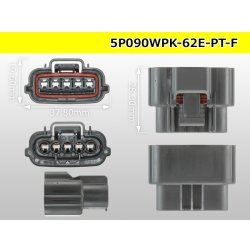 Photo3: ●[sumitomo] 090 typE 62 waterproofing series E type 5 pole F connector (gray)(no terminal)/5P090WP-62E-PT-F-tr